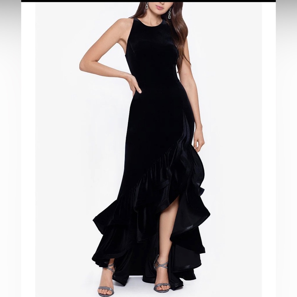 Black Velvet gown.